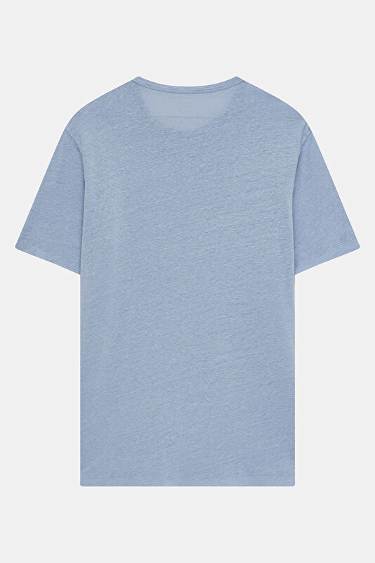 Relax Fit Blue Crew Neck Men's Shirt 2