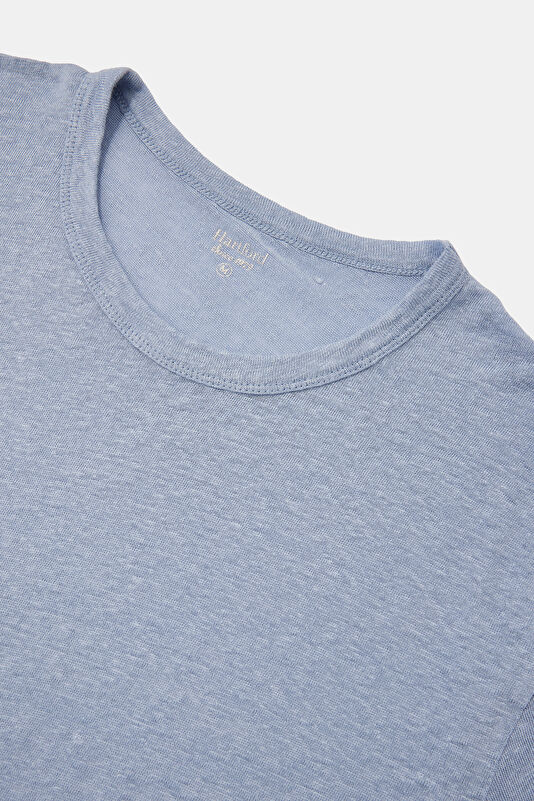 Relax Fit Blue Crew Neck Men's Shirt 3