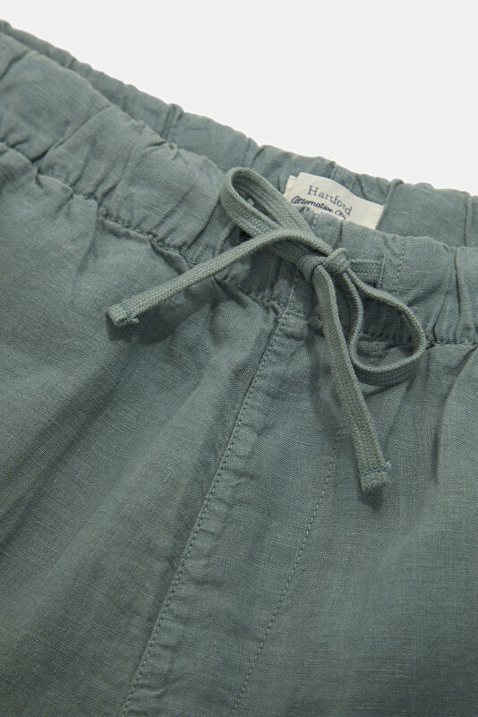 Khaki Linen Men's Shorts 3