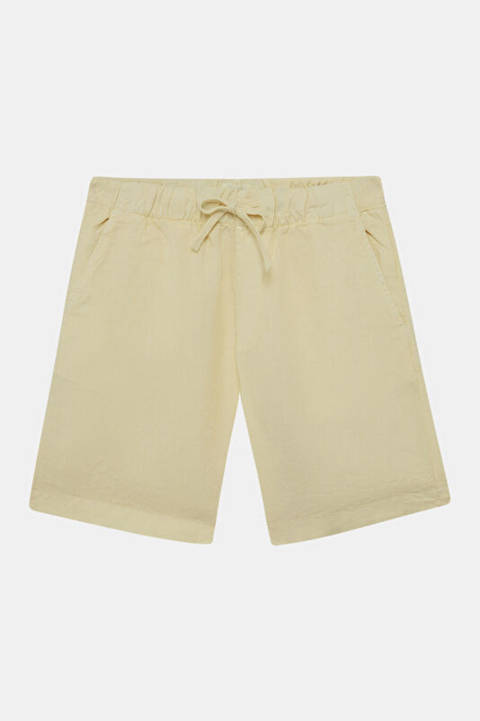 Cream Linen Men's Shorts
