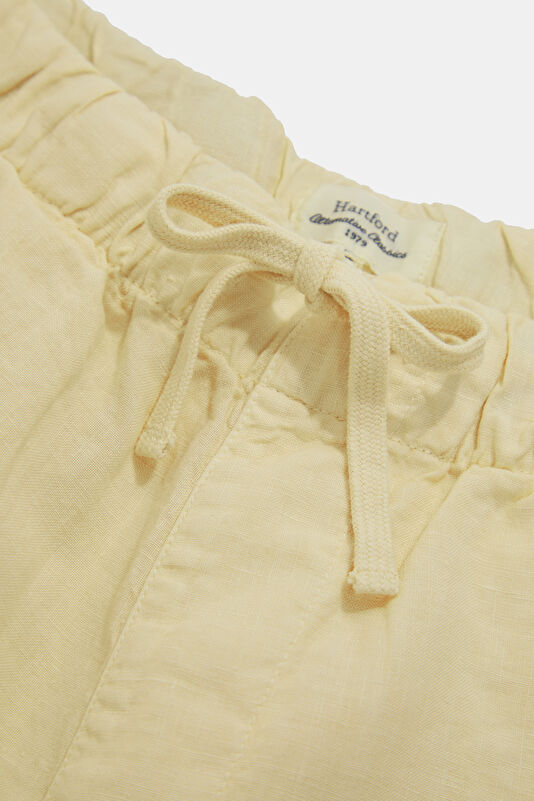Cream Linen Men's Shorts 3