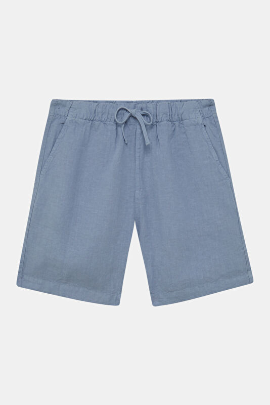 Blue Linen Men's Shorts
