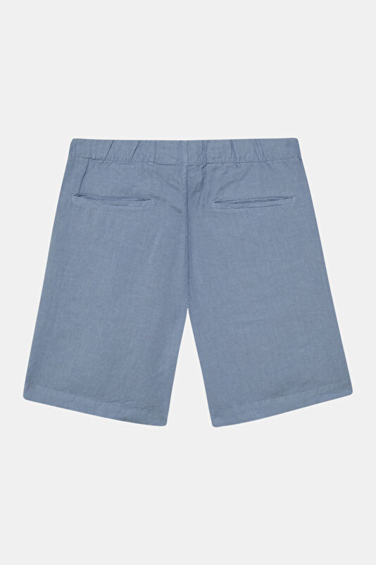 Blue Linen Men's Shorts 2