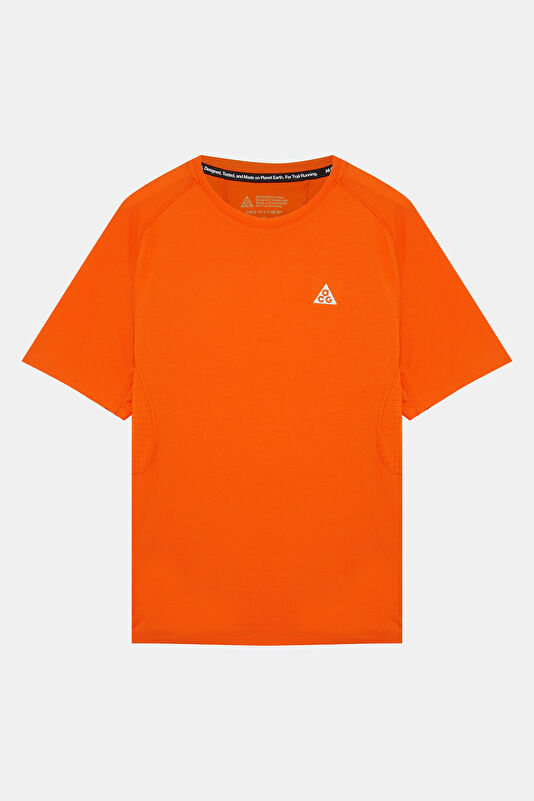 Relax Fit Orange Crew Neck Printed Men's T-Shirt