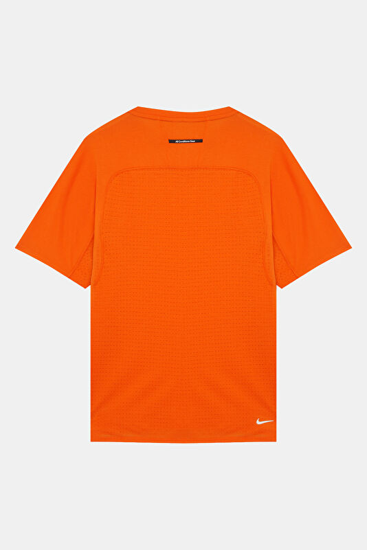 Relax Fit Orange Crew Neck Printed Men's T-Shirt 2