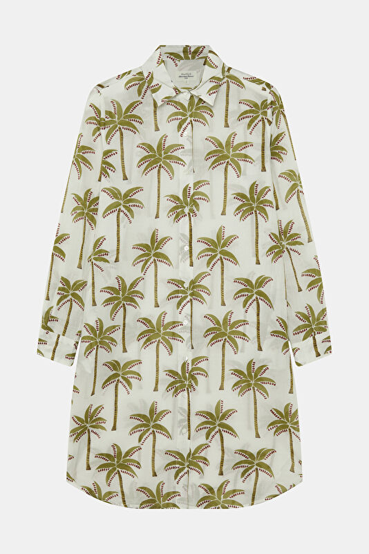 White Patterned Women's Dress