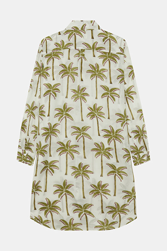 White Patterned Women's Dress 2