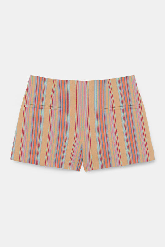 Light Pink Striped Pattern Women's Shorts