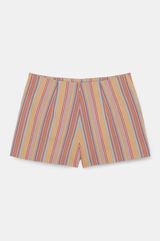 Light Pink Striped Pattern Women's Shorts 2