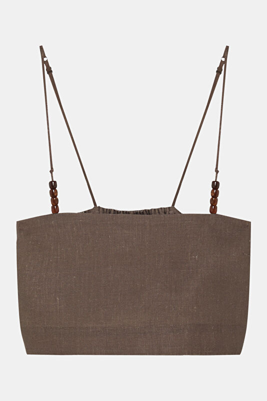 Coffee Strappy Women's Blouse