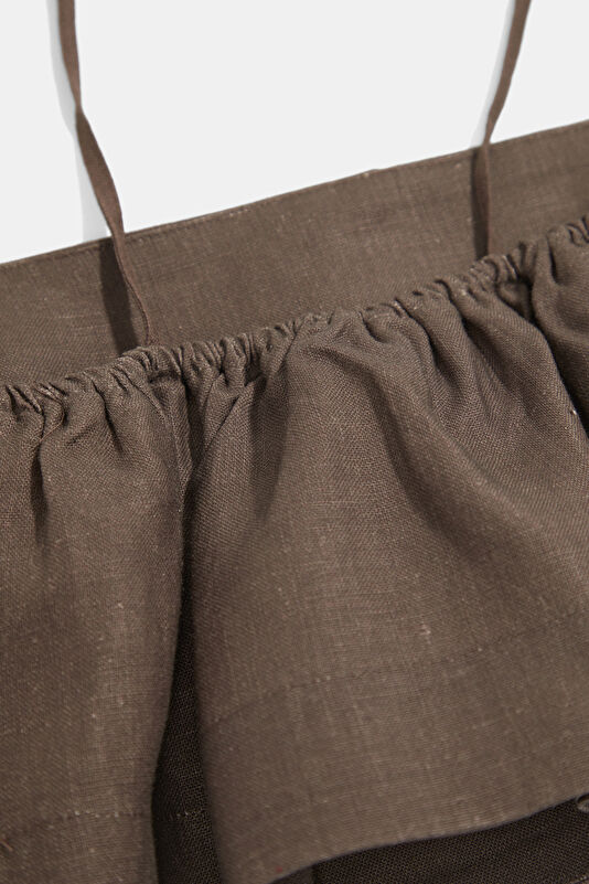 Coffee Strappy Women's Blouse 4