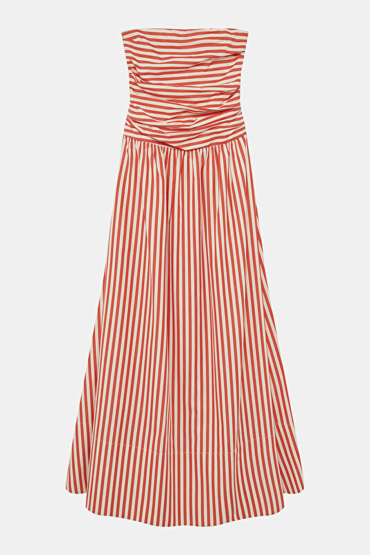 Red Striped Women's Dress 3