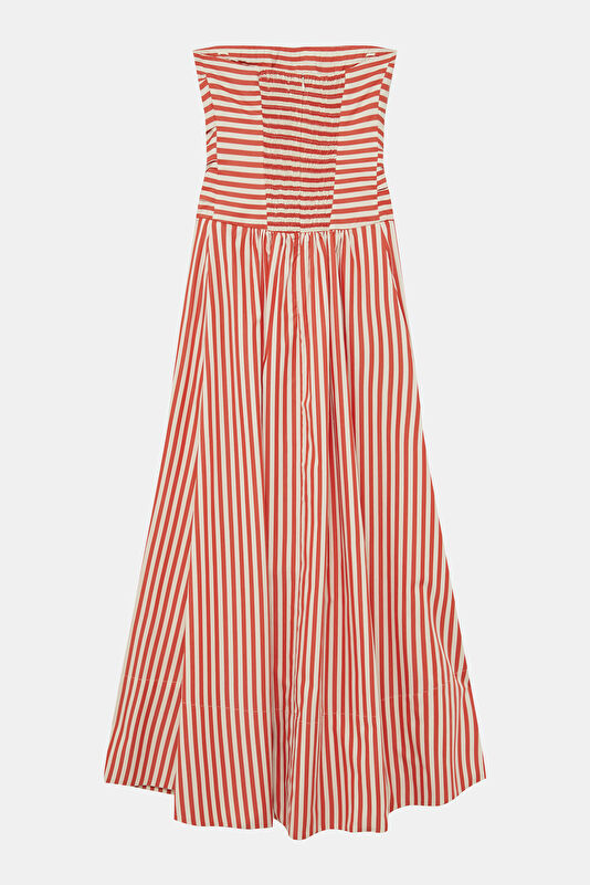 Red Striped Women's Dress 4