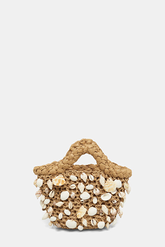 Mini Shelly Mercado Tote Beige Raffia Bag