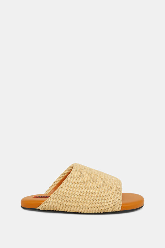 Raffia Bubble Beige Women's Slippers
