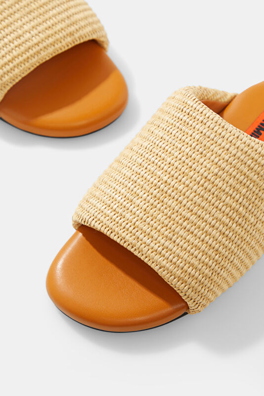 Raffia Bubble Beige Women's Slippers 4
