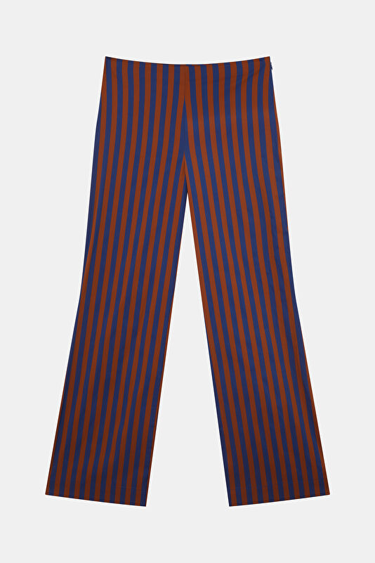 Lacivert Wide Leg Bol Paça Kadın Pantolon