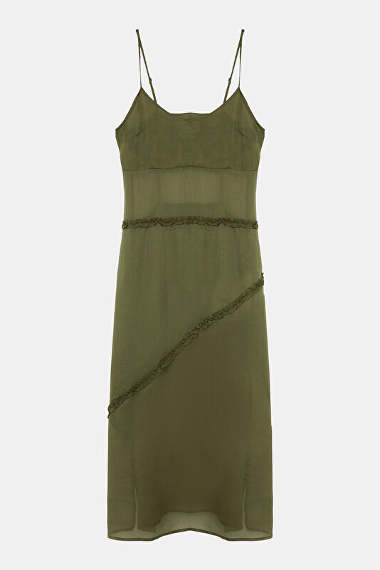 Khaki Midi Women's Dress 3