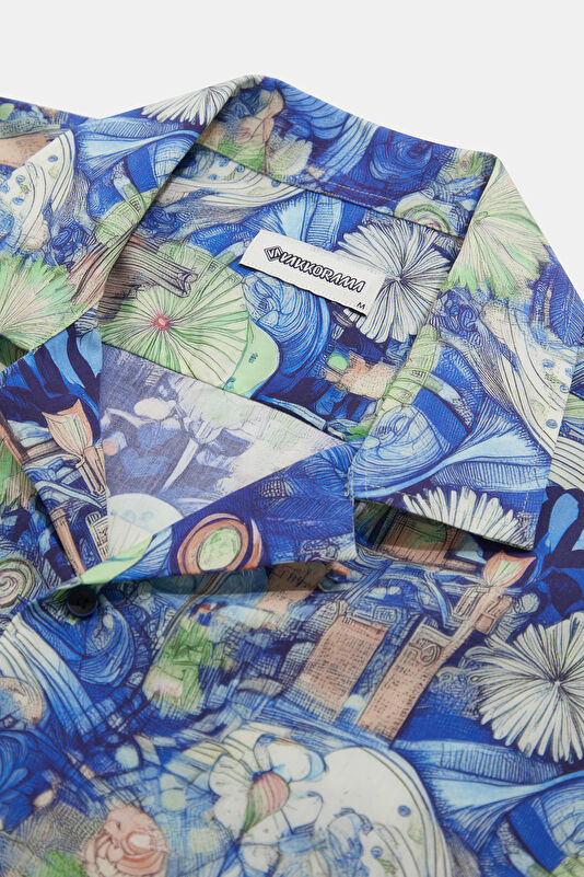 Multicolored Patterned Resort Collar Men's Shirt 3