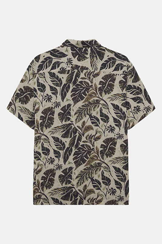 Multicolored Patterned Resort Collar Men's Shirt 2