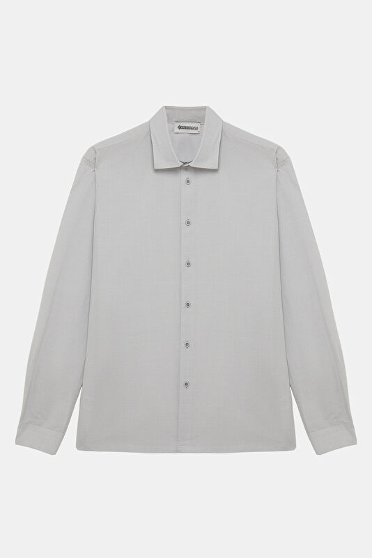 Light Grey Regular Men's Shirt
