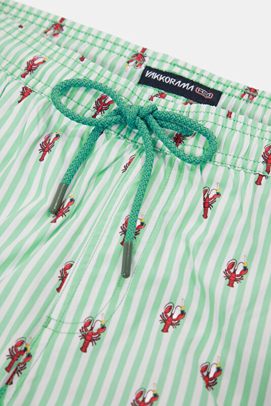 White Design Filled Elastic Swimsuit 3