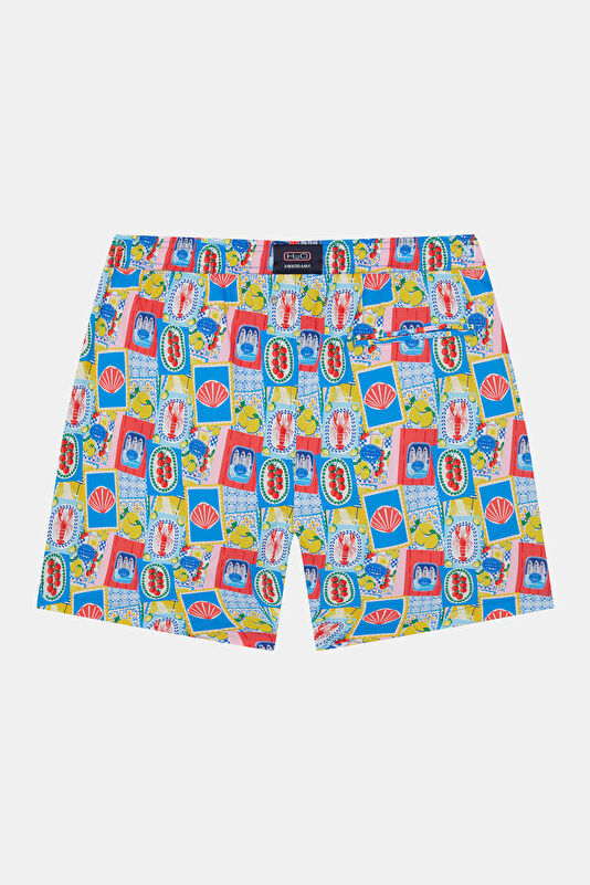 Multicolor Design Filled Elastic Swimsuit 2