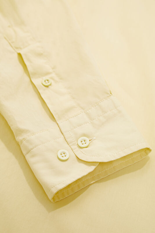 Relax Fit Light Yellow Button-Down Collar Men's Shirt 4