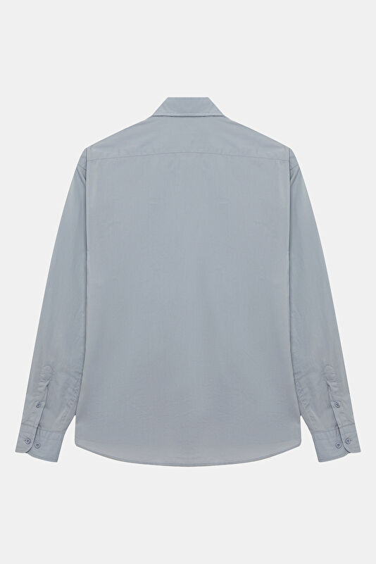 Relax Fit Grey Button-Down Collar Men's Shirt 2