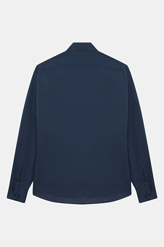 Relax Fit Navy Button-Down Collar Men's Shirt 2