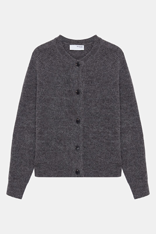 Dark Grey Wool Women's Cardigan
