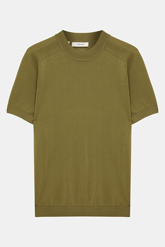 Haki Erkek Triko T-Shirt