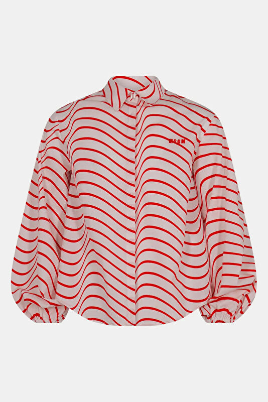 Red Patterned Kids Shirt
