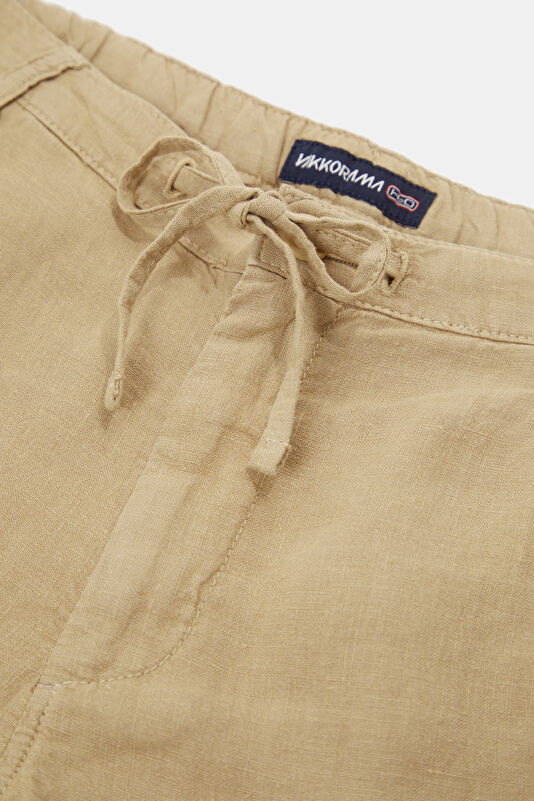 Camel Linen Men's Shorts 3