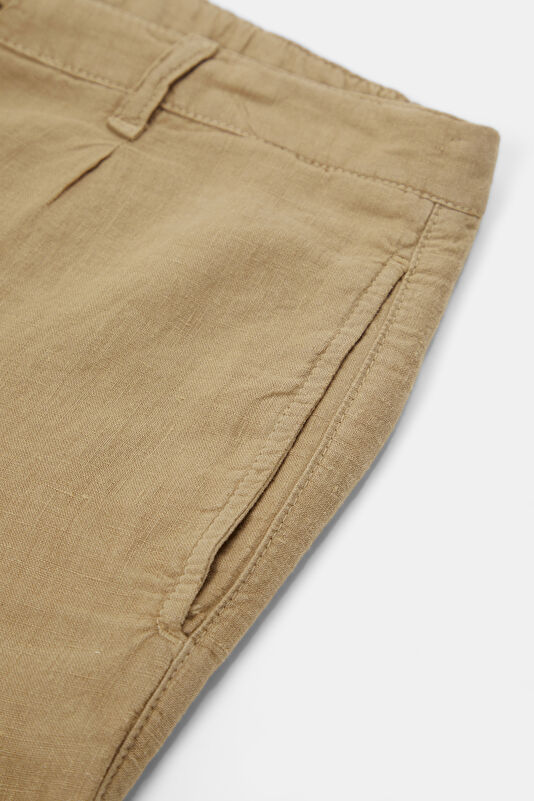 Camel Linen Men's Shorts 4