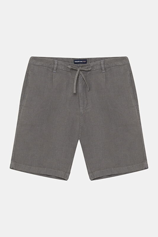 Men's Gray Linen Shorts