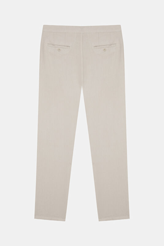 Relax Fit Straight Linen Men's Trousers 2