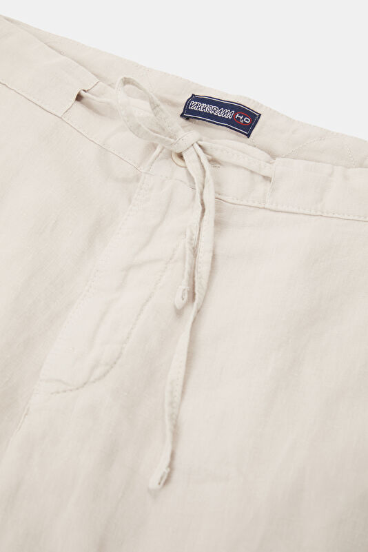 Relax Fit Straight Linen Men's Trousers 3