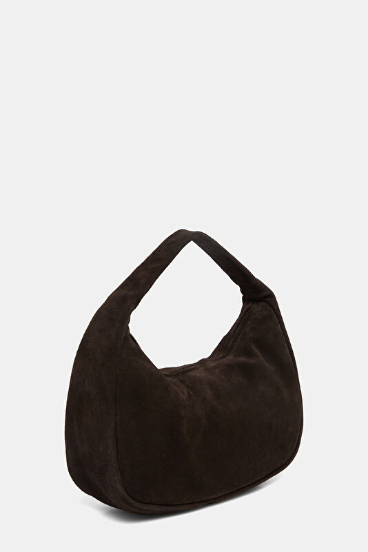 Dark Brown Suede Bag 2