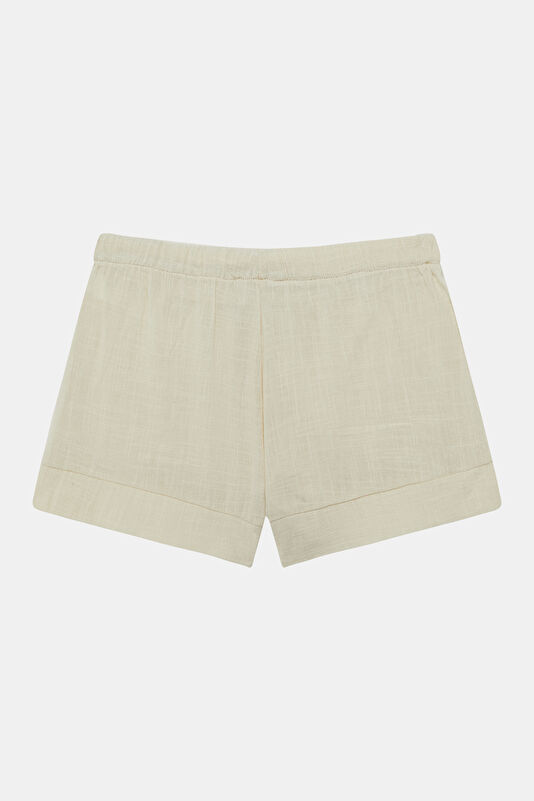 Ecru Linen Women's Shorts 2