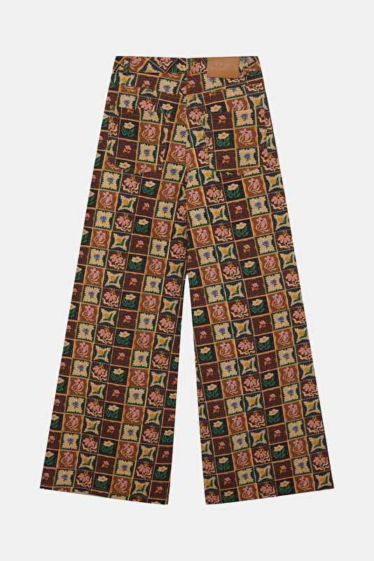 Açık Kahve Wide Leg Kadın Pantolon 2