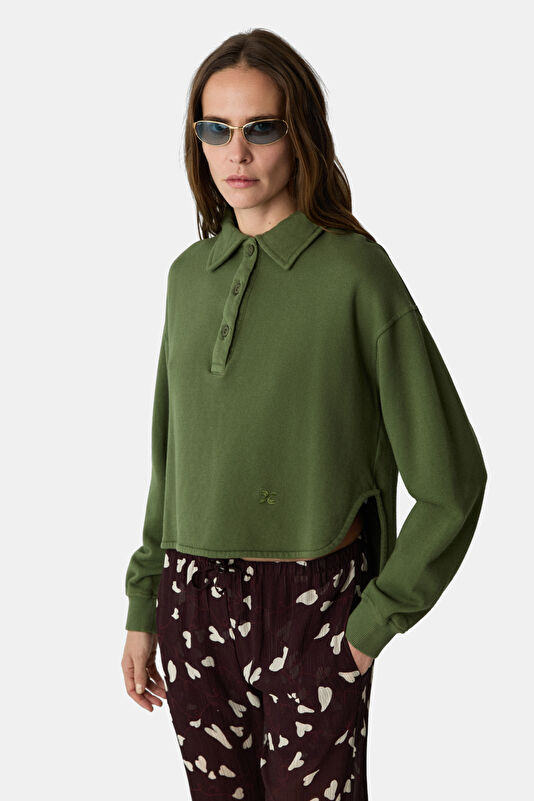Haki Kadın Sweatshirt
