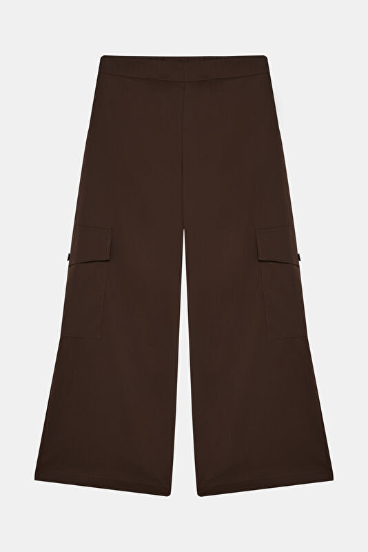 Brown Wide Leg Women's Pants