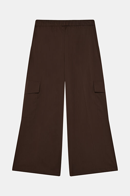 Kahve Wide Leg Kadın Pantolon 2