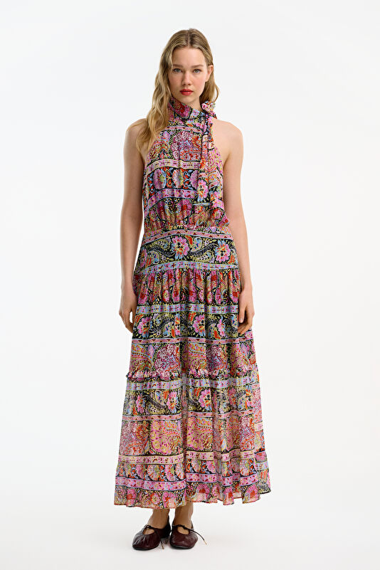 Lilac Patterned Women's Dress