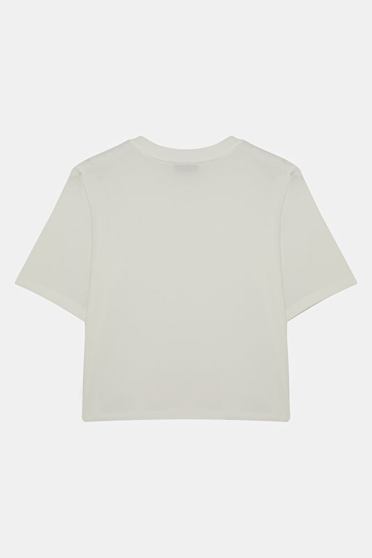 White Crew Neck Women's T-Shirt 2