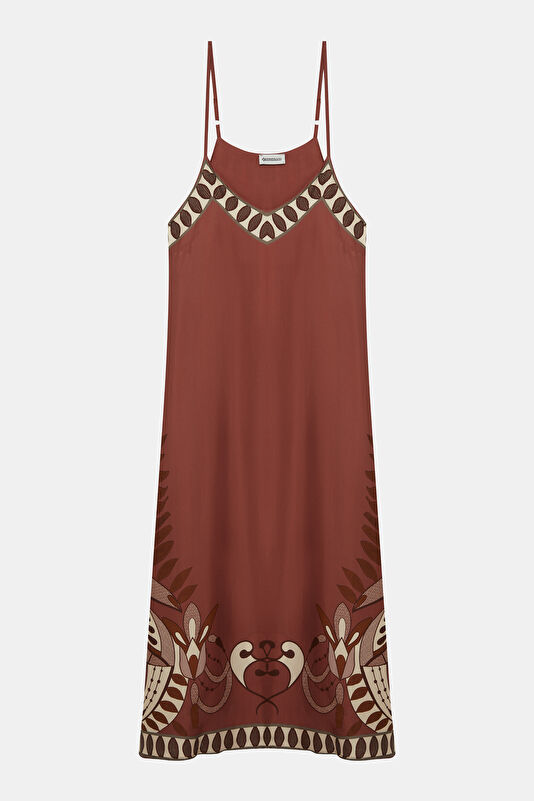 Multicolored Patterned Women's Dress