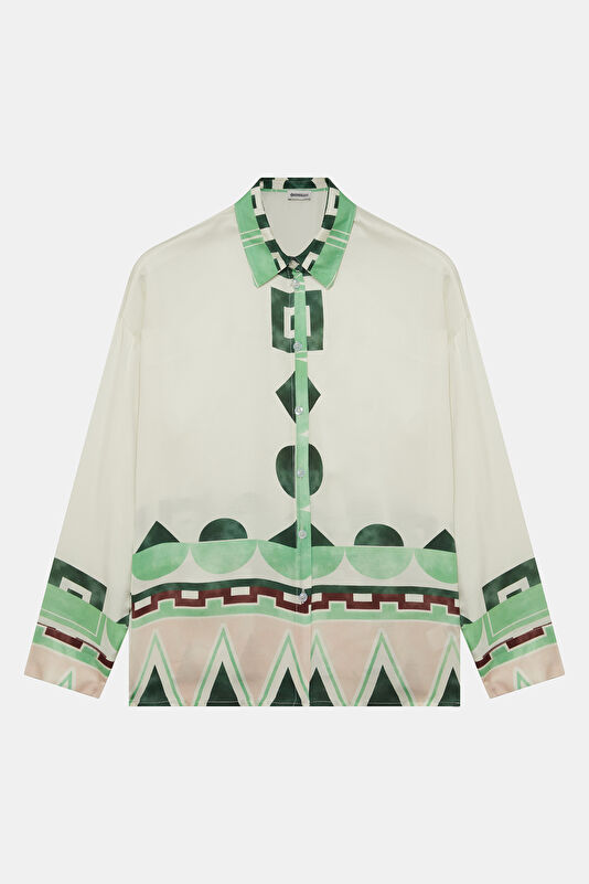 Multicolored Patterned Women's Shirt