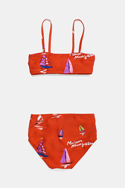Kırmızı Desenli Çocuk Bikini 2