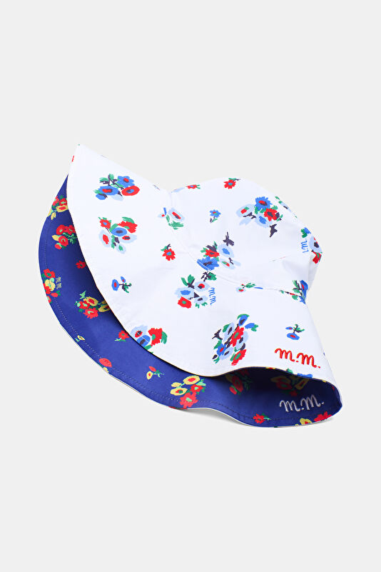 Koyu Mavi Desenli Şapka